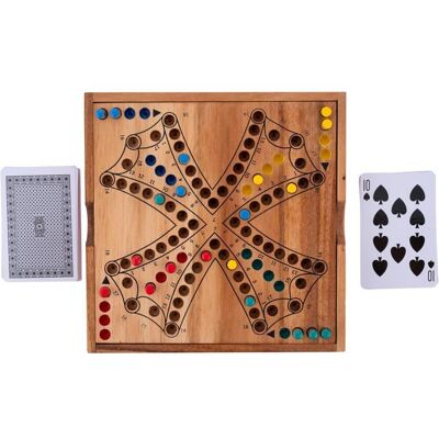 Jeu de société en bois - ENGELHART - 350262 - Tock - Coffret de voyage - 4 joueurs Marron - Publicité Jeu de société en bois - ENGELHART - 350262 - Tock - Coffret de voyage - 4 joueurs Marron - Publicité