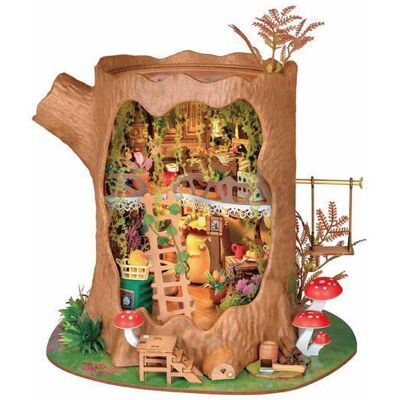 Puzzle 3D en bois à construire - ROBOTIME Kit de maison miniature à monter soi-même cabane dans les arbres de conte de fées - Publicité Puzzle 3D en bois à construire - ROBOTIME Kit de maison miniature à monter soi-même cabane dans les arbres de conte de fées - Publicité