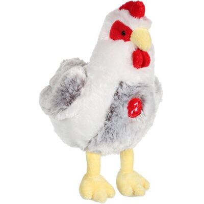 Gipsy Toys - Poule de Ferme Grise & Blanche - 22 Cm - Publicité Gipsy Toys - Poule de Ferme Grise & Blanche - 22 Cm - Publicité