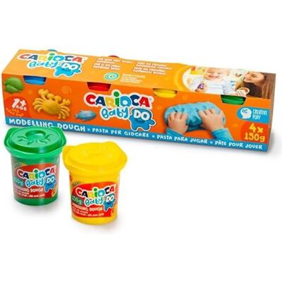 Set de pâte à modeler Carioca Baby 4x150g - Pâte à modeler - Publicité Set de pâte à modeler Carioca Baby 4x150g - Pâte à modeler - Publicité