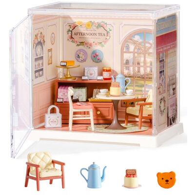 Puzzle 3D - ROBOTIME Kit de maison miniature à monter soi-même Salon de thé au miel Super Creator - Publicité Puzzle 3D - ROBOTIME Kit de maison miniature à monter soi-même Salon de thé au miel Super Creator - Publicité
