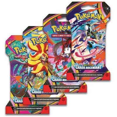 Pokémon - Booster Blister Chaos Ascendant ME04 (Modèle Aléatoire) - Publicité Pokémon - Booster Blister Chaos Ascendant ME04 (Modèle Aléatoire) - Publicité