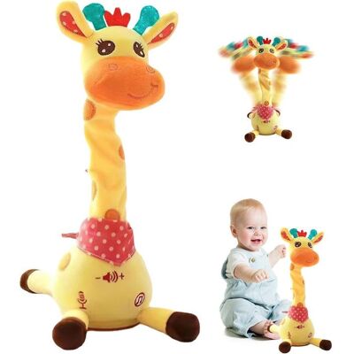 Jouet Interactif Girafe Dansante Parlante En Peluche Musicale Enfant Rechargeable USB avec Répétition Voix et Volume Réglable Jaune - Publicité Jouet Interactif Girafe Dansante Parlante En Peluche Musicale Enfant Rechargeable USB avec Répétition Voix et Volume Réglable Jaune - Publicité