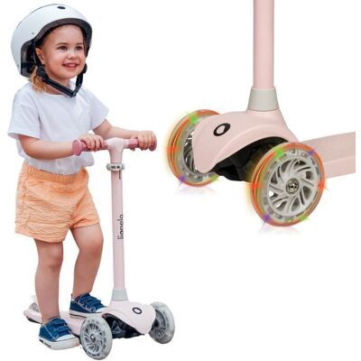 Trottinette 3 Roues LIONELO Jessy - Roues LED - Hauteur réglable - Jusqu’à 50 kg - Frein à pied - Rose Rose - Publicité Trottinette 3 Roues LIONELO Jessy - Roues LED - Hauteur réglable - Jusqu’à 50 kg - Frein à pied - Rose Rose - Publicité