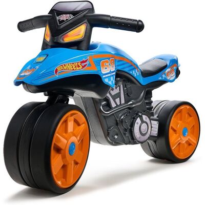 Draisienne - Roues silencieuses - FALK - Moto Hot Wheels - Plastique recyclé - Guidon directionnel - Bleu Bleu - Publicité Draisienne - Roues silencieuses - FALK - Moto Hot Wheels - Plastique recyclé - Guidon directionnel - Bleu Bleu - Publicité