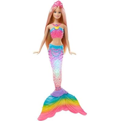 Poupée Sirène Arc-En-Ciel Barbie Dreamtopia - Blonde - Couleurs Et Lumières - Plonger Dans LEau - Publicité Poupée Sirène Arc-En-Ciel Barbie Dreamtopia - Blonde - Couleurs Et Lumières - Plonger Dans LEau - Publicité