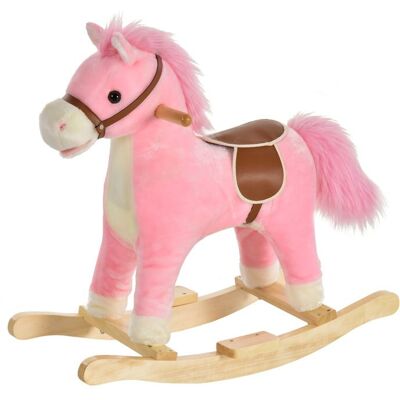 HOMCOM - Cheval à bascule peluche grand confort - Rose - Cheval à bascule - Publicité HOMCOM - Cheval à bascule peluche grand confort - Rose - Cheval à bascule - Publicité