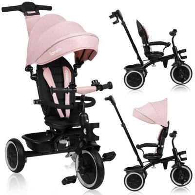 Tricycle évolutif LIONELO Berry - Poussette - Réglable - Jusquà 25 kg - Siège réversible - Sac - Porte-gobelet - Sonnette - Rose Rose - Publicité Tricycle évolutif LIONELO Berry - Poussette - Réglable - Jusquà 25 kg - Siège réversible - Sac - Porte-gobelet - Sonnette - Rose Rose - Publicité