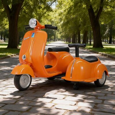 Vespa scooter moto électrique double pour enfants - ORYXEARTH - Orange - 6V - 4 roues Orange - Publicité Vespa scooter moto électrique double pour enfants - ORYXEARTH - Orange - 6V - 4 roues Orange - Publicité