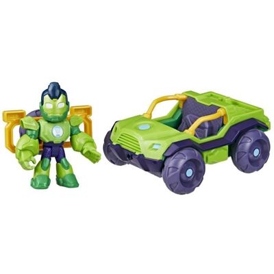 Hasbro Figurine Iron Hulk et véhicule Bolide blindé Marvel Iron Man and his Awesome Friends dès 3 ans Vert - Publicité Hasbro Figurine Iron Hulk et véhicule Bolide blindé Marvel Iron Man and his Awesome Friends dès 3 ans Vert - Publicité
