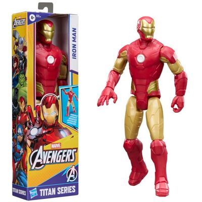 Hasbro Figurine Iron Man 30 cm Titan Series 11 points darticulation jouets de super-héros pour enfants Marvel Avengers dès 4 ans Bleu - Publicité Hasbro Figurine Iron Man 30 cm Titan Series 11 points darticulation jouets de super-héros pour enfants Marvel Avengers dès 4 ans Bleu - Publicité