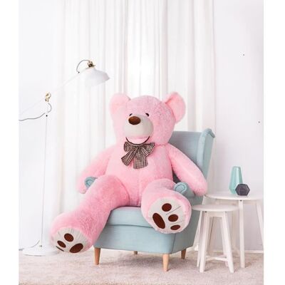 MIŚ GUSTAW DEAR BEAR Ours en Peluche géante XXL 160 cm Amigo rose Rose - Publicité MIŚ GUSTAW DEAR BEAR Ours en Peluche géante XXL 160 cm Amigo rose Rose - Publicité