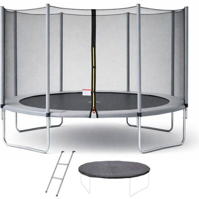 Trampoline KANGUI - GRIS Ø 360‑365 cm – Enfant – Échelle & Bâche – Certification CE & NF EN 71–14 Gris - Publicité Trampoline KANGUI - GRIS Ø 360‑365 cm – Enfant – Échelle & Bâche – Certification CE & NF EN 71–14 Gris - Publicité