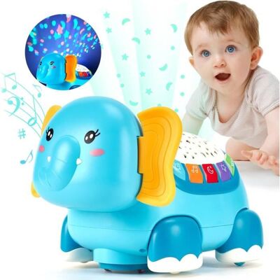 Jouet pour Bébé 1 an Rampant Jouet Montessori dActivité pour Enfant 1 2 3 ans Musical Bébé avec Projecteur de Lumières Bleu - Publicité Jouet pour Bébé 1 an Rampant Jouet Montessori dActivité pour Enfant 1 2 3 ans Musical Bébé avec Projecteur de Lumières Bleu - Publicité