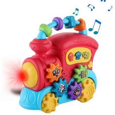 KENLUMO Jouet Musical Enfant Jouet train musical rougeMusique Rotatif Jouet sensorielavec Musique - Publicité KENLUMO Jouet Musical Enfant Jouet train musical rougeMusique Rotatif Jouet sensorielavec Musique - Publicité