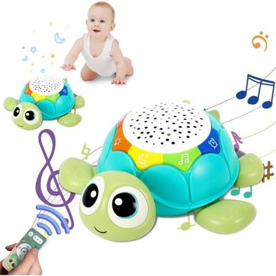 Jouets Musicaux Tortue pour Bébé - Lumières et Sons - Rampement de Bébé - Capteurs Bleu - Publicité Jouets Musicaux Tortue pour Bébé - Lumières et Sons - Rampement de Bébé - Capteurs Bleu - Publicité