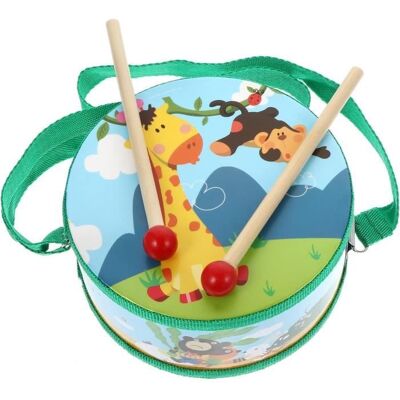 Enfants Tambour Ensemble en Bois Tambour Jouet avec Pilons Instrument De Musique Jouet Professeur Cloche Bébé Apprentissage Éducatif Blanc - Publicité Enfants Tambour Ensemble en Bois Tambour Jouet avec Pilons Instrument De Musique Jouet Professeur Cloche Bébé Apprentissage Éducatif Blanc - Publicité