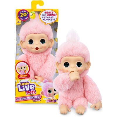 Peluche - LITTLE LIVE PETS - Mon bébé singe mini - Rose - Dès 4 ans - Publicité Peluche - LITTLE LIVE PETS - Mon bébé singe mini - Rose - Dès 4 ans - Publicité