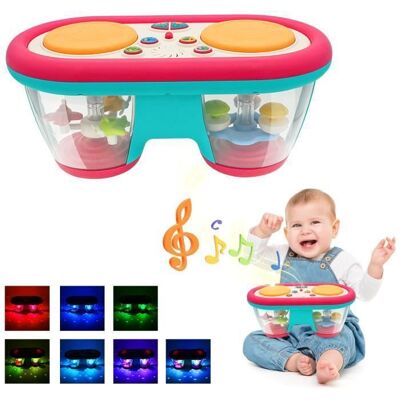 KENLUMO Jouet Musical Enfant Bébé clap tambourMusique Rotatif Jouet sensorielavec Musique et Lumières - Publicité KENLUMO Jouet Musical Enfant Bébé clap tambourMusique Rotatif Jouet sensorielavec Musique et Lumières - Publicité