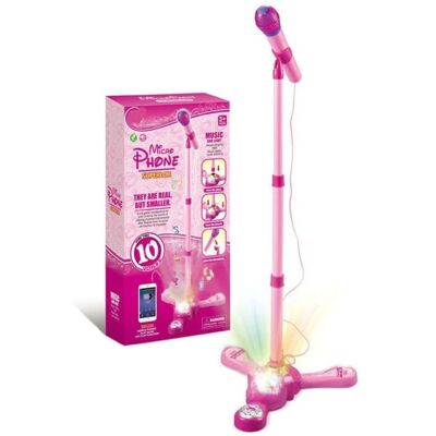 PIMPIMSKY Jouets musicaux enfant - Micro Enfant sur Pied Karaoké Enfants Micro Enfant pour Chanter Fille (Rose) . Blanc - Publicité PIMPIMSKY Jouets musicaux enfant - Micro Enfant sur Pied Karaoké Enfants Micro Enfant pour Chanter Fille (Rose) . Blanc - Publicité