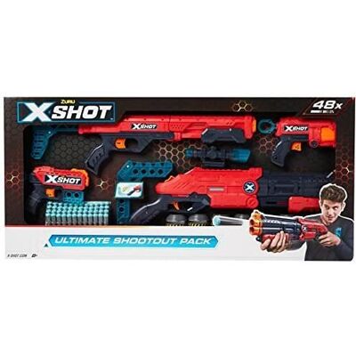 Pack de tir Zuru X-Shot Ultimate Shootout Jeu de Blasters - Publicité Pack de tir Zuru X-Shot Ultimate Shootout Jeu de Blasters - Publicité