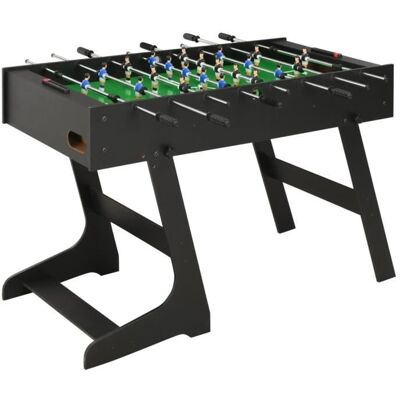 vidaXL Table de football pliante 121 x 61 x 80 cm Noir Noir - Publicité vidaXL Table de football pliante 121 x 61 x 80 cm Noir Noir - Publicité