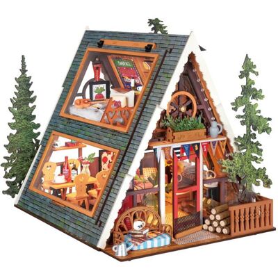 Puzzle 3D en bois à construire - ROBOTIME Puzzle 3D de cabane en A - Publicité Puzzle 3D en bois à construire - ROBOTIME Puzzle 3D de cabane en A - Publicité
