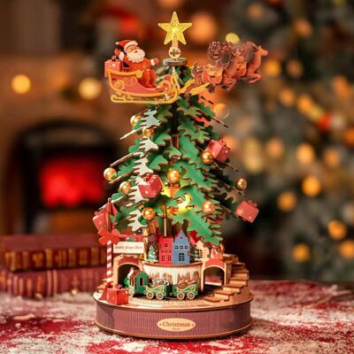 Puzzle 3D en bois à construire - ROBOTIME Christmas Melody Tree Music Dreamer DIY - Publicité Puzzle 3D en bois à construire - ROBOTIME Christmas Melody Tree Music Dreamer DIY - Publicité