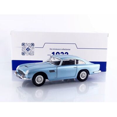 Véhicule miniature de collection - SOLIDO - Aston Martin DB5 (1964) - Échelle 1/18 - Bleu clair - Réf. S1807104 - Publicité Véhicule miniature de collection - SOLIDO - Aston Martin DB5 (1964) - Échelle 1/18 - Bleu clair - Réf. S1807104 - Publicité