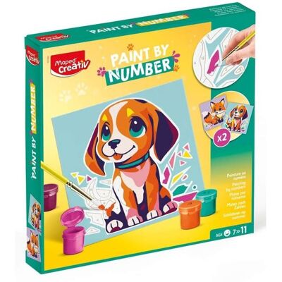 Maped Creative Paint By Number Kit Σκυλάκι & Αλεπουδίτσα 20x20cm - Kit de Peinture par Numéros - Publicité Maped Creative Paint By Number Kit Σκυλάκι & Αλεπουδίτσα 20x20cm - Kit de Peinture par Numéros - Publicité