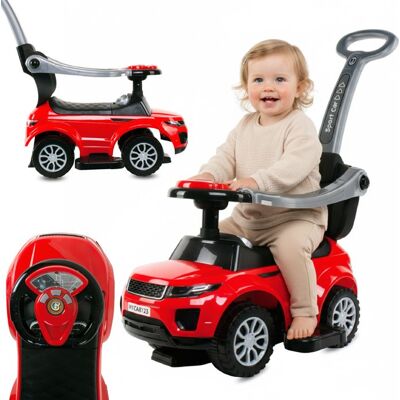 SUN BABY Porteur enfant Sport Car dès 2 ans avec barre de poussée rangement sous le siège repose-pieds fonction sonore jusqu’à Rouge - Publicité SUN BABY Porteur enfant Sport Car dès 2 ans avec barre de poussée rangement sous le siège repose-pieds fonction sonore jusqu’à Rouge - Publicité