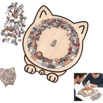 Puzzle en Bois en Forme De Chat De Couleur Morandi De 135 Pièces Puzzle en Bois en Forme De Chat Mignon Puzzles Animal - Publicité Puzzle en Bois en Forme De Chat De Couleur Morandi De 135 Pièces Puzzle en Bois en Forme De Chat Mignon Puzzles Animal - Publicité