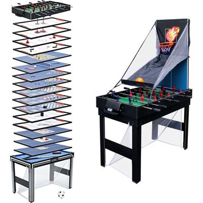 HAPPY GARDEN Table multi-jeux 20 en 1 Noir - Publicité HAPPY GARDEN Table multi-jeux 20 en 1 Noir - Publicité