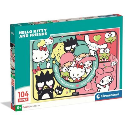Puzzle 104 pièces - Clementoni - Hello Kitty et ses Amis - Puzzle Enfant - Dès 6 ans - Pièces Super Rose - Publicité Puzzle 104 pièces - Clementoni - Hello Kitty et ses Amis - Puzzle Enfant - Dès 6 ans - Pièces Super Rose - Publicité