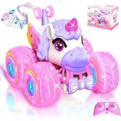 OEM Voiture Télécommandée Licorne pour Filles Véhicule Tout-Terrain RC Rechargeable Lumières LED & Musique Cascades 360°- 17*17*15.5 cm Rose - Publicité OEM Voiture Télécommandée Licorne pour Filles Véhicule Tout-Terrain RC Rechargeable Lumières LED & Musique Cascades 360°- 17*17*15.5 cm Rose - Publicité