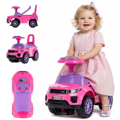 SUN BABY Porteur enfant voiture - 12 à 36 mois - signal sonore - roues en plastique - compartiment de rangement - Rose Rose - Publicité SUN BABY Porteur enfant voiture - 12 à 36 mois - signal sonore - roues en plastique - compartiment de rangement - Rose Rose - Publicité