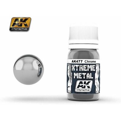 Peinture métallique extrême AK Interactive 30ml - Chrome - Publicité Peinture métallique extrême AK Interactive 30ml - Chrome - Publicité
