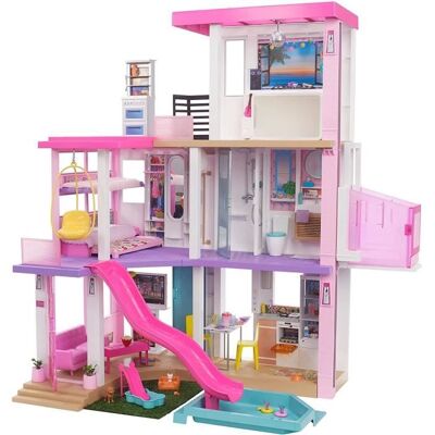 AUTREMENT Maison de poupées - Barbie - Dreamhouse - 109 cm - 75 accessoires - Lumières et sons Rose - Publicité AUTREMENT Maison de poupées - Barbie - Dreamhouse - 109 cm - 75 accessoires - Lumières et sons Rose - Publicité