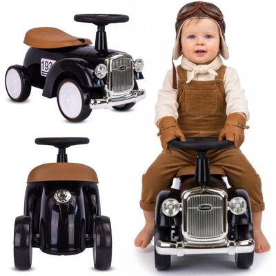 SUN BABY Porteur enfant voiture Retro - 12 à 36 mois - klaxon - compartiment de rangement - max 23 kg - Noir Noir - Publicité SUN BABY Porteur enfant voiture Retro - 12 à 36 mois - klaxon - compartiment de rangement - max 23 kg - Noir Noir - Publicité