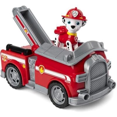 Paw Patrol Véhicule Pat Patrouille - Camion de pompier Marshall - 15 cm Rouge - Publicité Paw Patrol Véhicule Pat Patrouille - Camion de pompier Marshall - 15 cm Rouge - Publicité