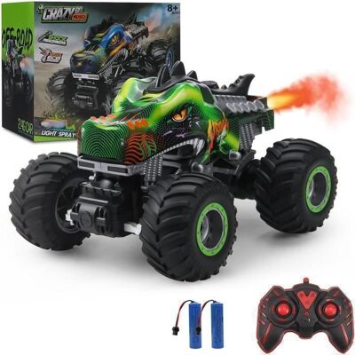 MEGAWISE Monster Truck Télécommandé 1:16 – Voiture RC 24 GHz 20 km/h Effet Fumée LED et Musique Tout Terrain Cadeau Enfant 4-8 Ans Vert - Publicité MEGAWISE Monster Truck Télécommandé 1:16 – Voiture RC 24 GHz 20 km/h Effet Fumée LED et Musique Tout Terrain Cadeau Enfant 4-8 Ans Vert - Publicité