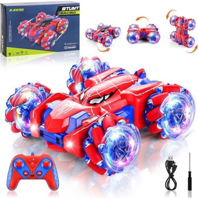 OEM Voiture Télécommandée 4WD Tout-Terrain Voiture RC à Cascades 360° avec LED Double Face Recharge USB Type-C – Rouge Rouge - Publicité OEM Voiture Télécommandée 4WD Tout-Terrain Voiture RC à Cascades 360° avec LED Double Face Recharge USB Type-C – Rouge Rouge - Publicité