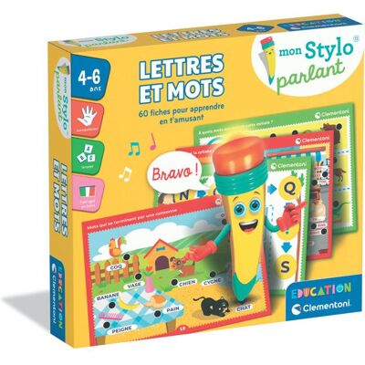 CLEMENTONI - Mon stylo parlant - Lettres et Mots - 60 activités - Publicité CLEMENTONI - Mon stylo parlant - Lettres et Mots - 60 activités - Publicité