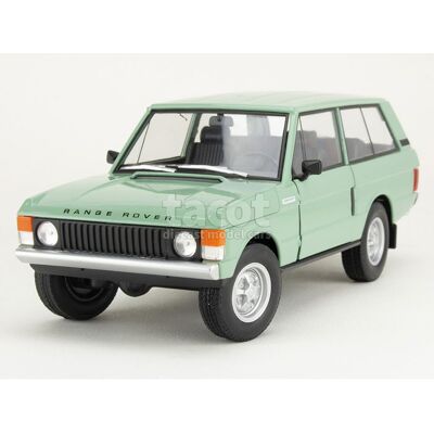 Voiture miniature de collection - Land Rover Range Rover 1970 - Welly 1/24 Vert - Publicité Voiture miniature de collection - Land Rover Range Rover 1970 - Welly 1/24 Vert - Publicité