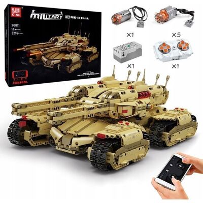 MOULD KING 20011 Jouets techniques de voiture Le MOC-59688 APP&RC Mammoth motorisé Modèle de réservoir Blocs de construction Briques - Publicité MOULD KING 20011 Jouets techniques de voiture Le MOC-59688 APP&RC Mammoth motorisé Modèle de réservoir Blocs de construction Briques - Publicité