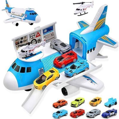 NAPASANAPASA Avion Jouet enfant 3 5 7+ ans garcon Jouet Transporteur de Voiture Ensemble avec mini Voitures1 pièces Hélicoptèrecadeau de Noël Bleu - Publicité NAPASANAPASA Avion Jouet enfant 3 5 7+ ans garcon Jouet Transporteur de Voiture Ensemble avec mini Voitures1 pièces Hélicoptèrecadeau de Noël Bleu - Publicité