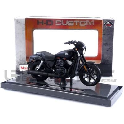 Voiture Miniature de Collection - MAISTO - HARLEY-DAVIDSON Street 750 - Échelle 1/18 - Noir - Réplique détaillée Noir - Publicité Voiture Miniature de Collection - MAISTO - HARLEY-DAVIDSON Street 750 - Échelle 1/18 - Noir - Réplique détaillée Noir - Publicité