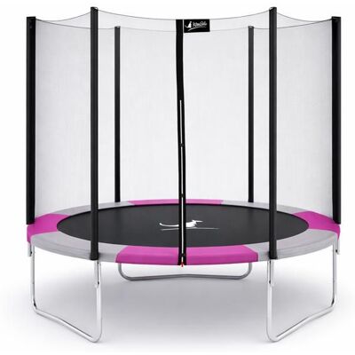 Trampoline KANGUI RALLI Ø 250 cm Enfant Filet sécurité Jardin CE NF EN71-14 Rose - Publicité Trampoline KANGUI RALLI Ø 250 cm Enfant Filet sécurité Jardin CE NF EN71-14 Rose - Publicité