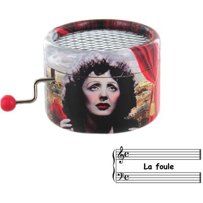 Boîte à musique ronde en carton avec mécanisme musical de 18 notes - La foule (Angel Cabral) - LUTECE CREATIONS Rouge - Publicité Boîte à musique ronde en carton avec mécanisme musical de 18 notes - La foule (Angel Cabral) - LUTECE CREATIONS Rouge - Publicité