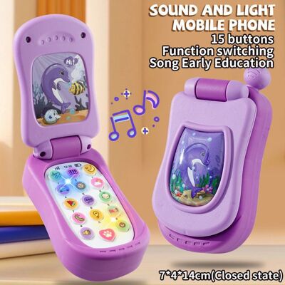 NO BRAND Téléphone musical pour enfants en forme de poisson-globe téléphone à clapet adapté aux bébés et aux petites filles té Violet - Publicité NO BRAND Téléphone musical pour enfants en forme de poisson-globe téléphone à clapet adapté aux bébés et aux petites filles té Violet - Publicité